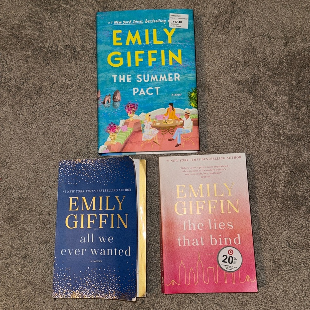 (3) Emily Giffin books The Summer Pact Lies That Bind All We Ever Wanted